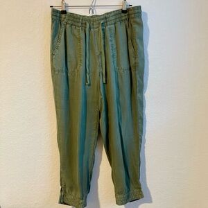 Susina Olive Green Drawstring Joggers
